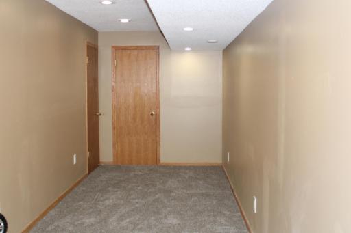 Part of the basement with new paint throughout the house