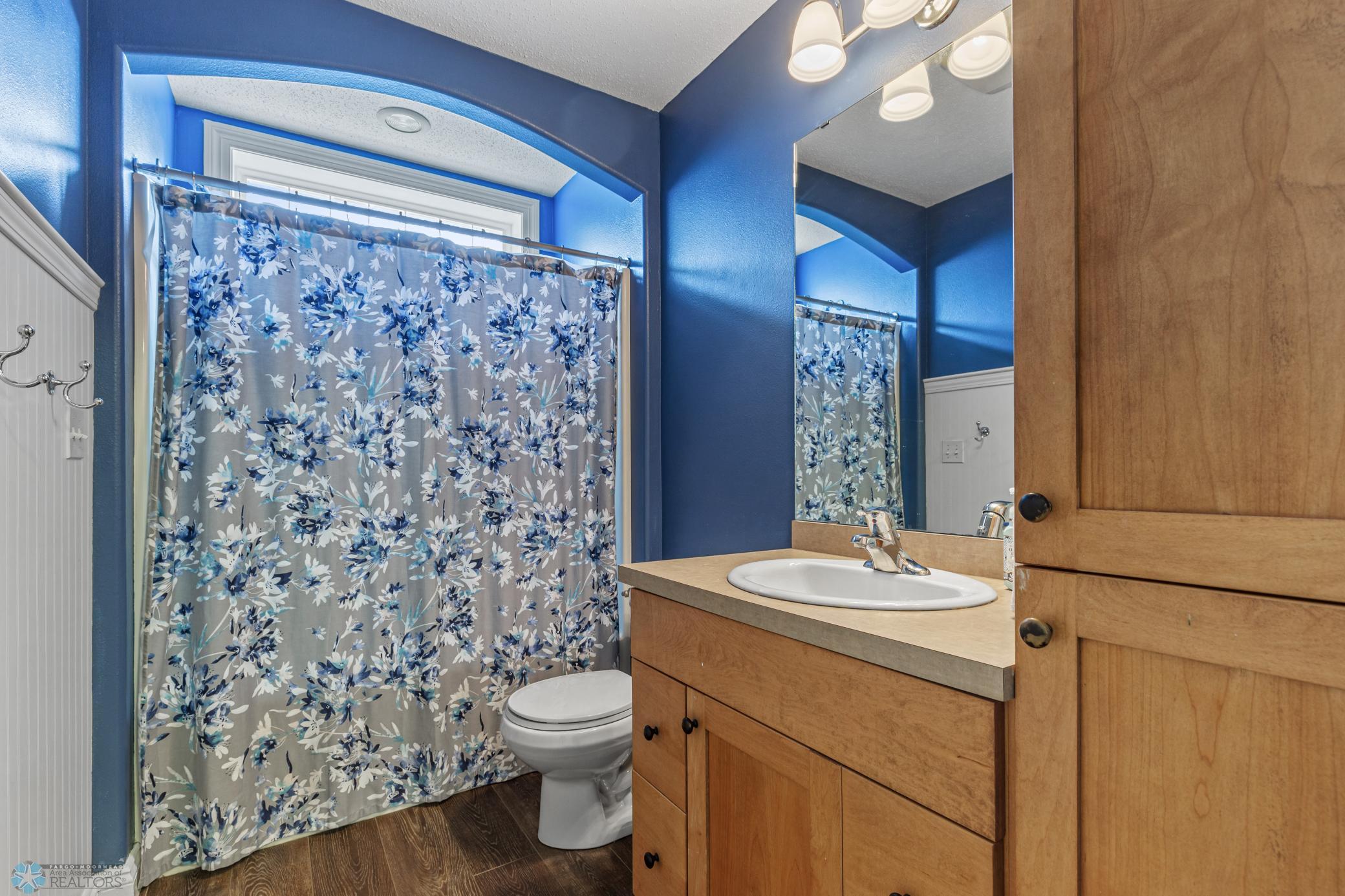 main floor full guest bathroom