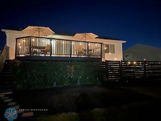 NIGHTTIME VIEW BACK