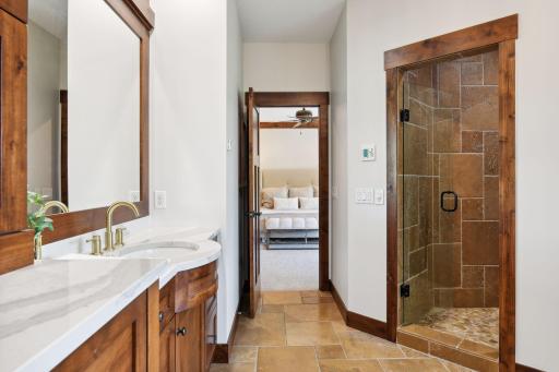 Primary Bath With Heated Floors & Double Shower
