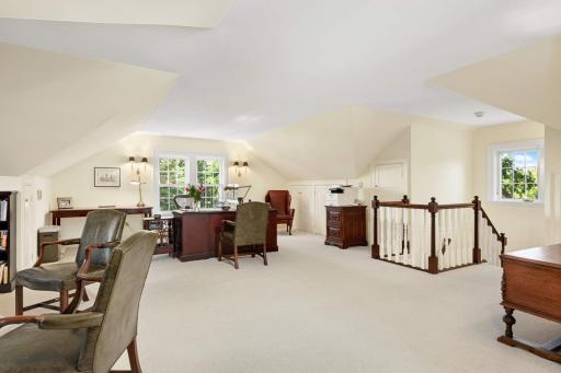 The spectacular 3rd floor offers a 5th BR suite/home office with 8â ceilings, abundant storage, and large double-hung windows on all 4 sides