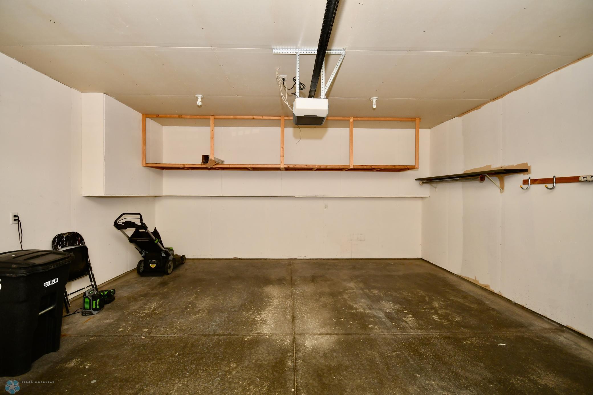 Finished garage