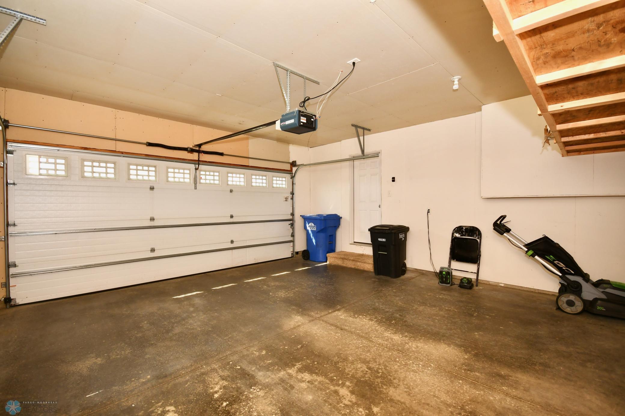 Finished garage