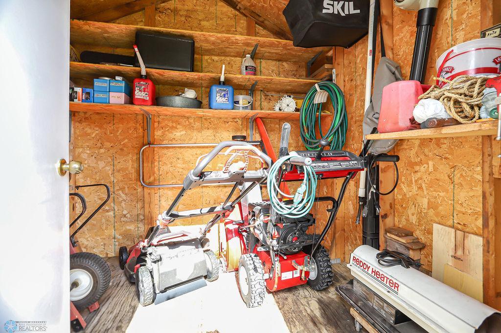 Shed interior