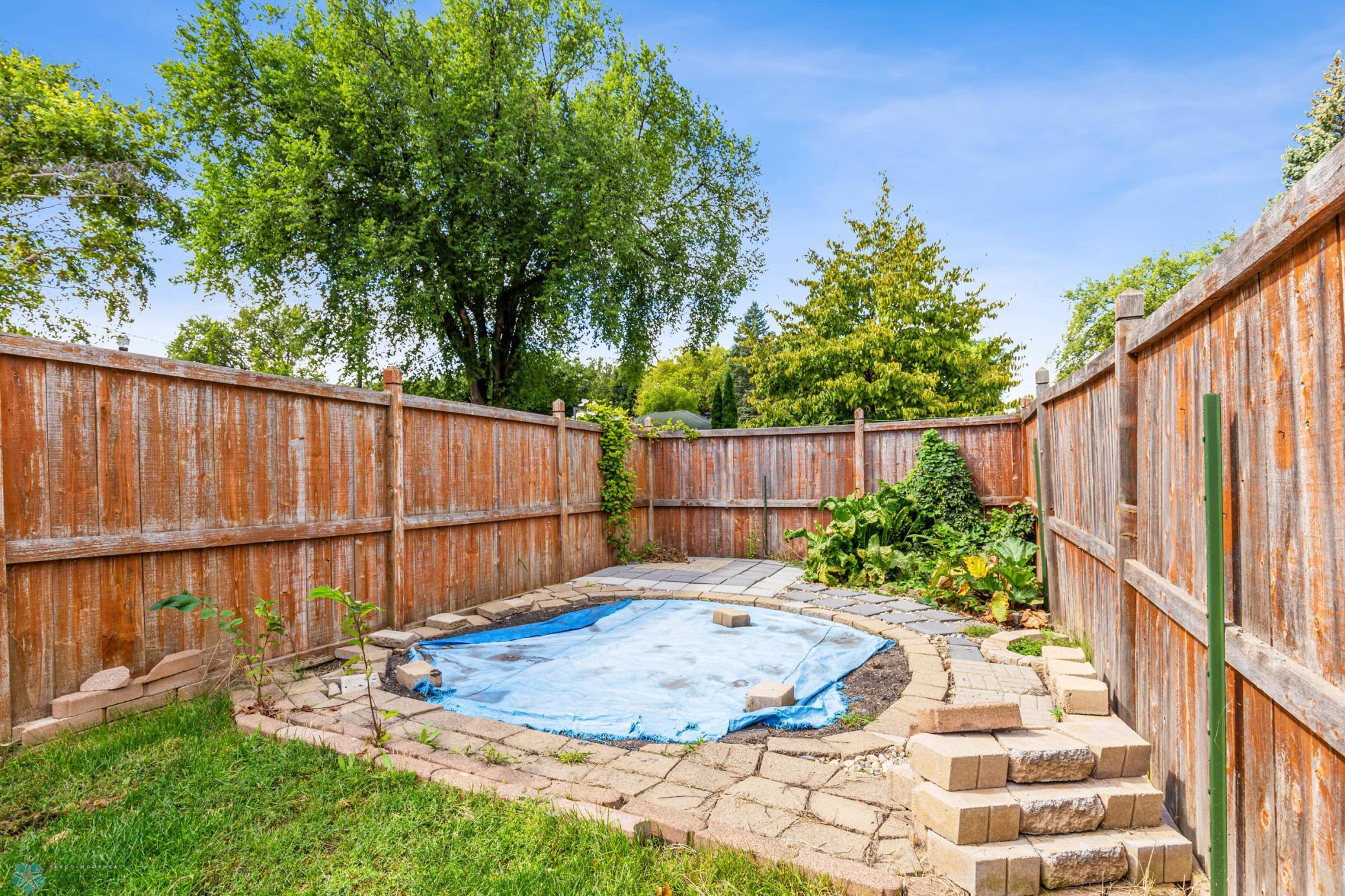 Above ground pool or garden plot