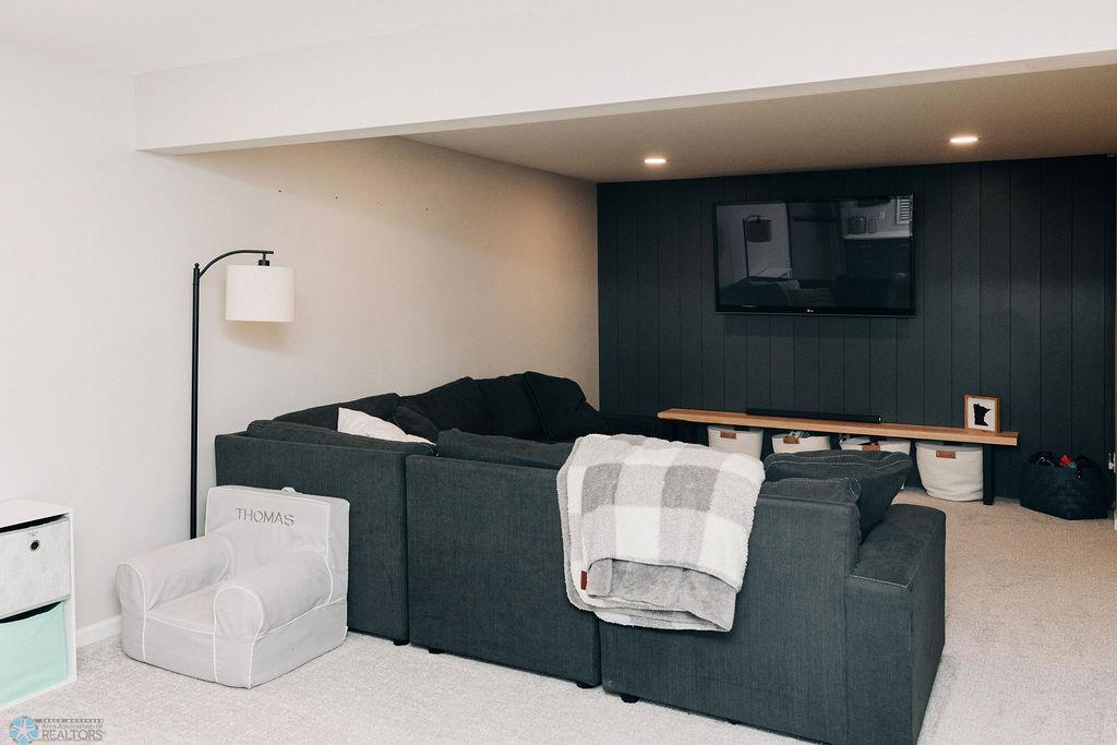 basement TV room