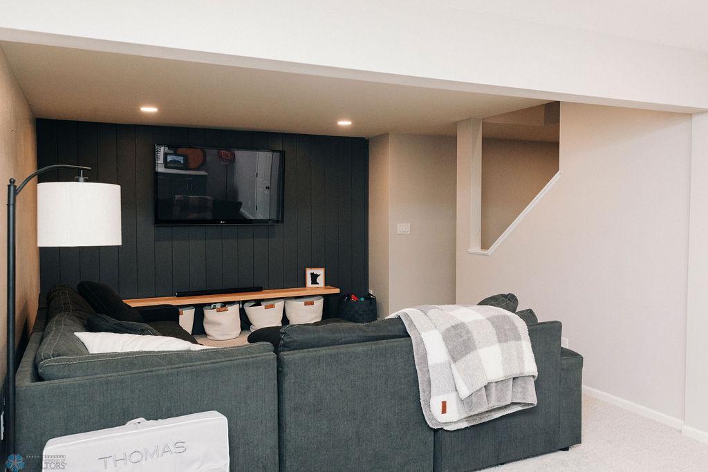 basement TV room