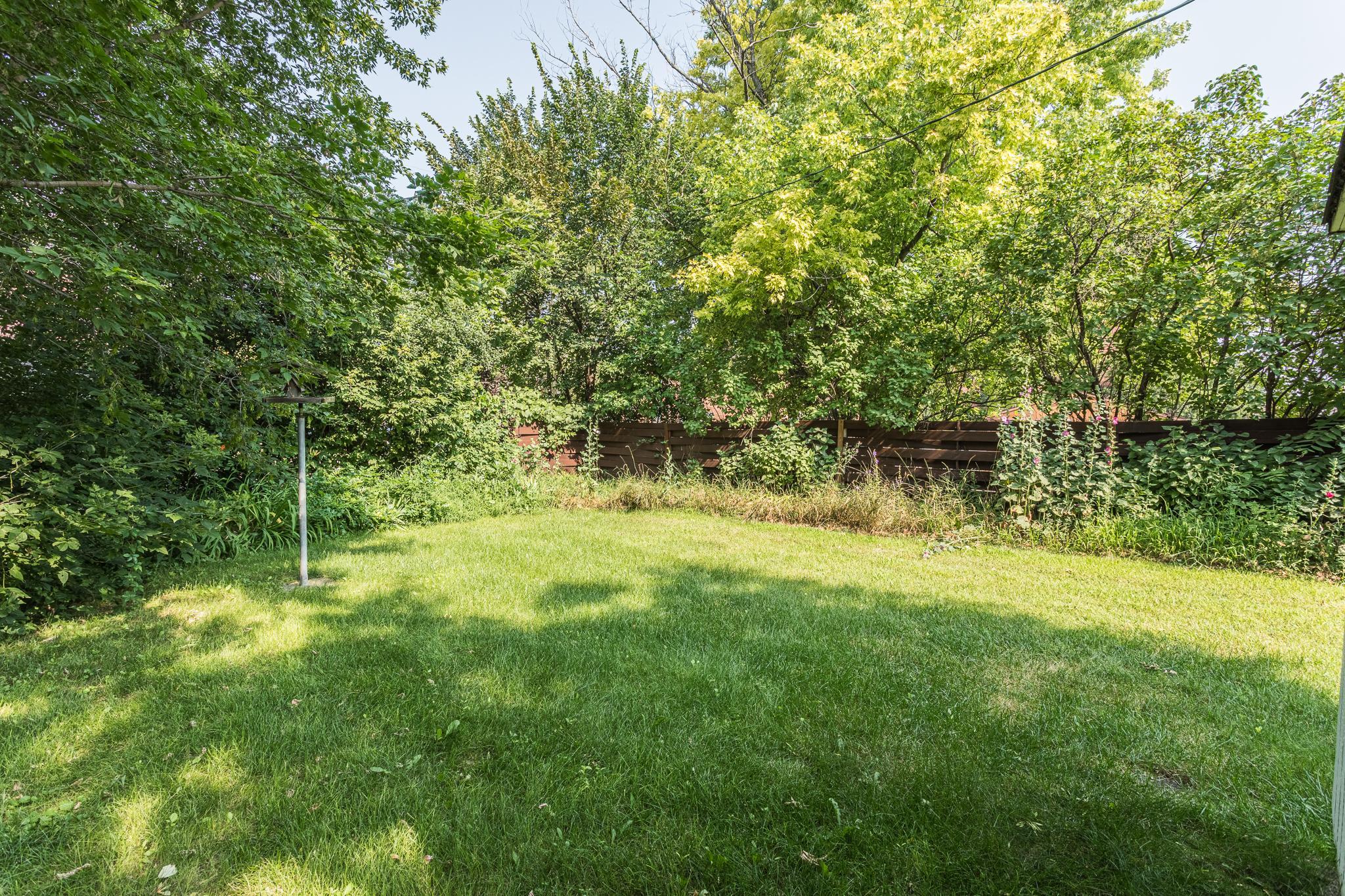 Partially fenced yard