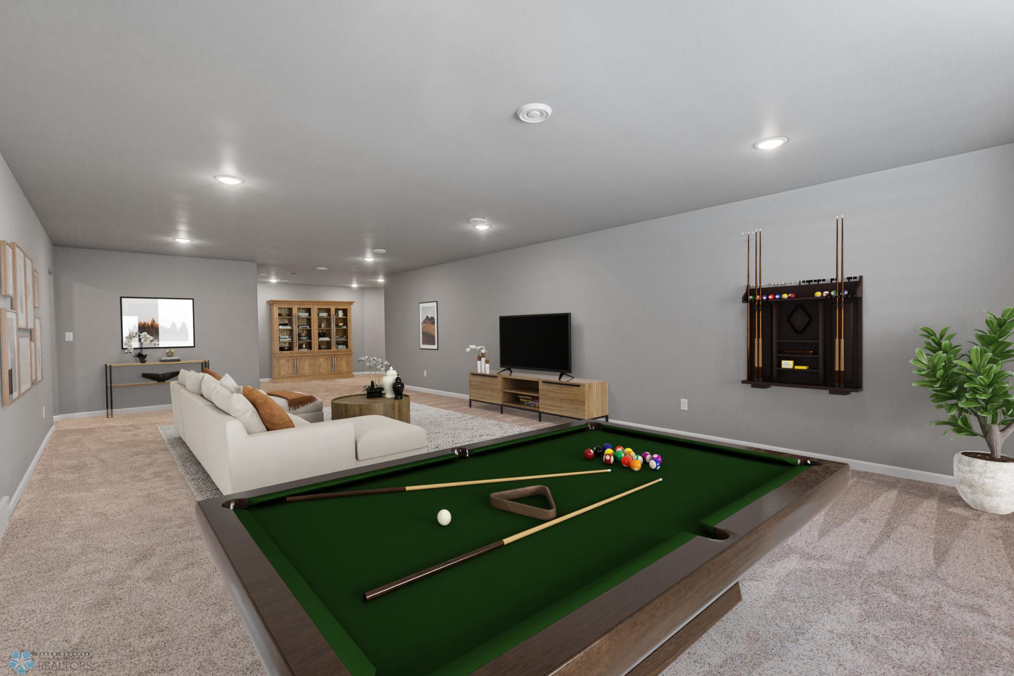 Virtually Staged Family Room