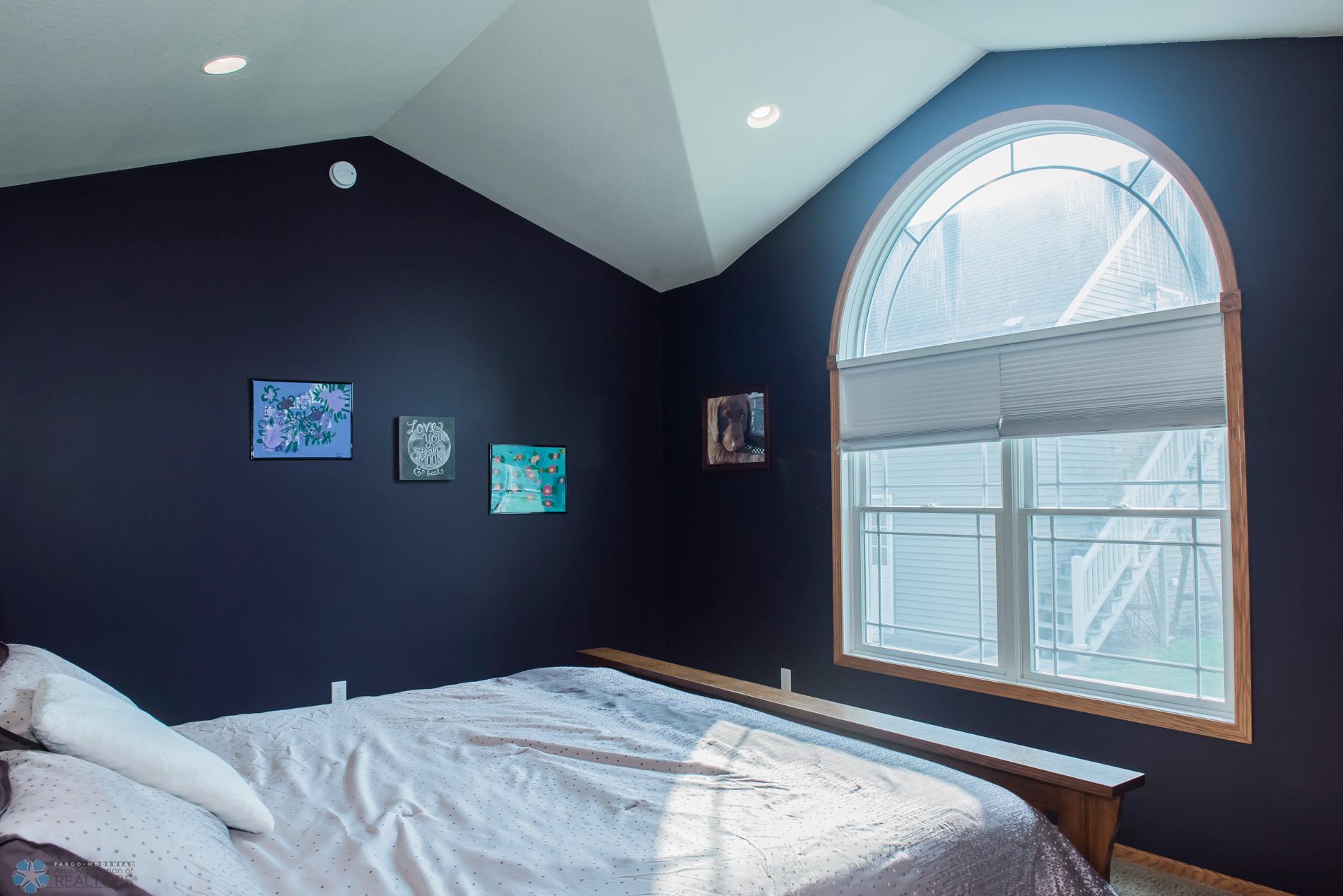 Primary bedroom- 12 ft vaulted ceiling