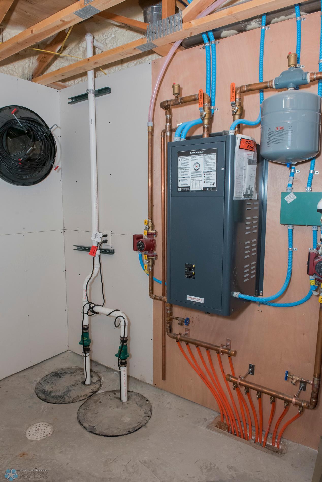 In-floor Boiler heat and two sump pumps