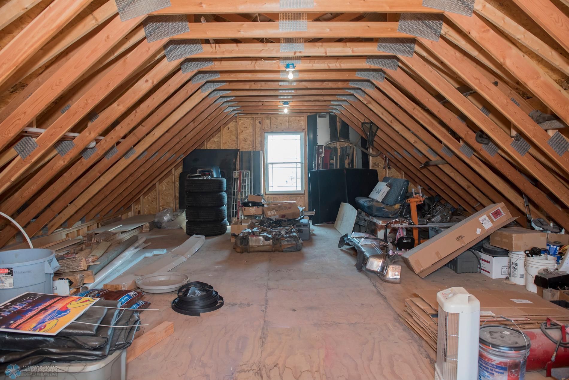 unfinished living space above detached garage