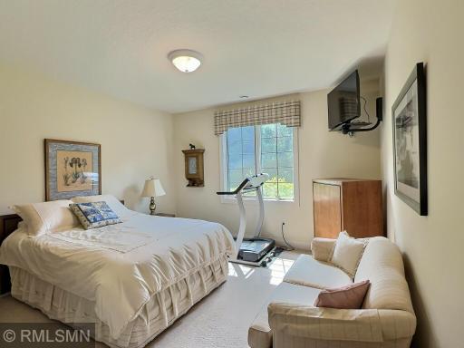 Lower level bedroom, within the guest suite.