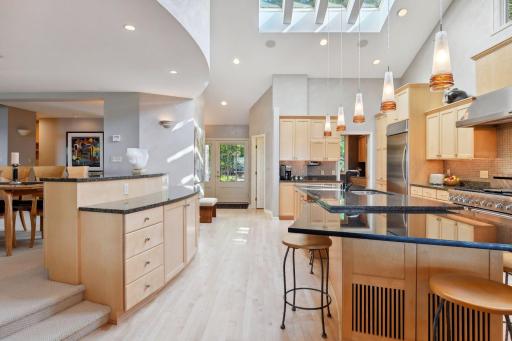 Plenty of storage in this beautiful vaulted kitchen.