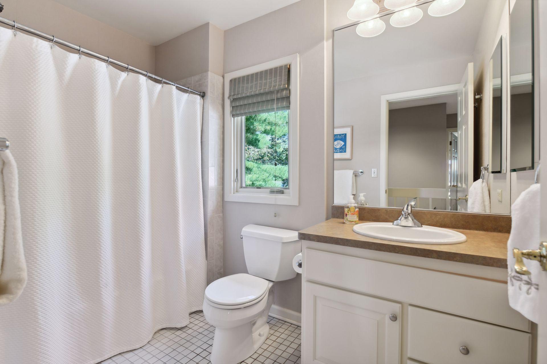 Upper level full bathroom.