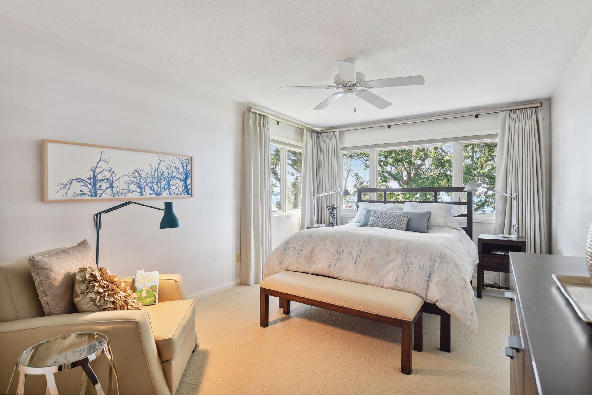 Bedroom #3 with a wonderful view of the lake.