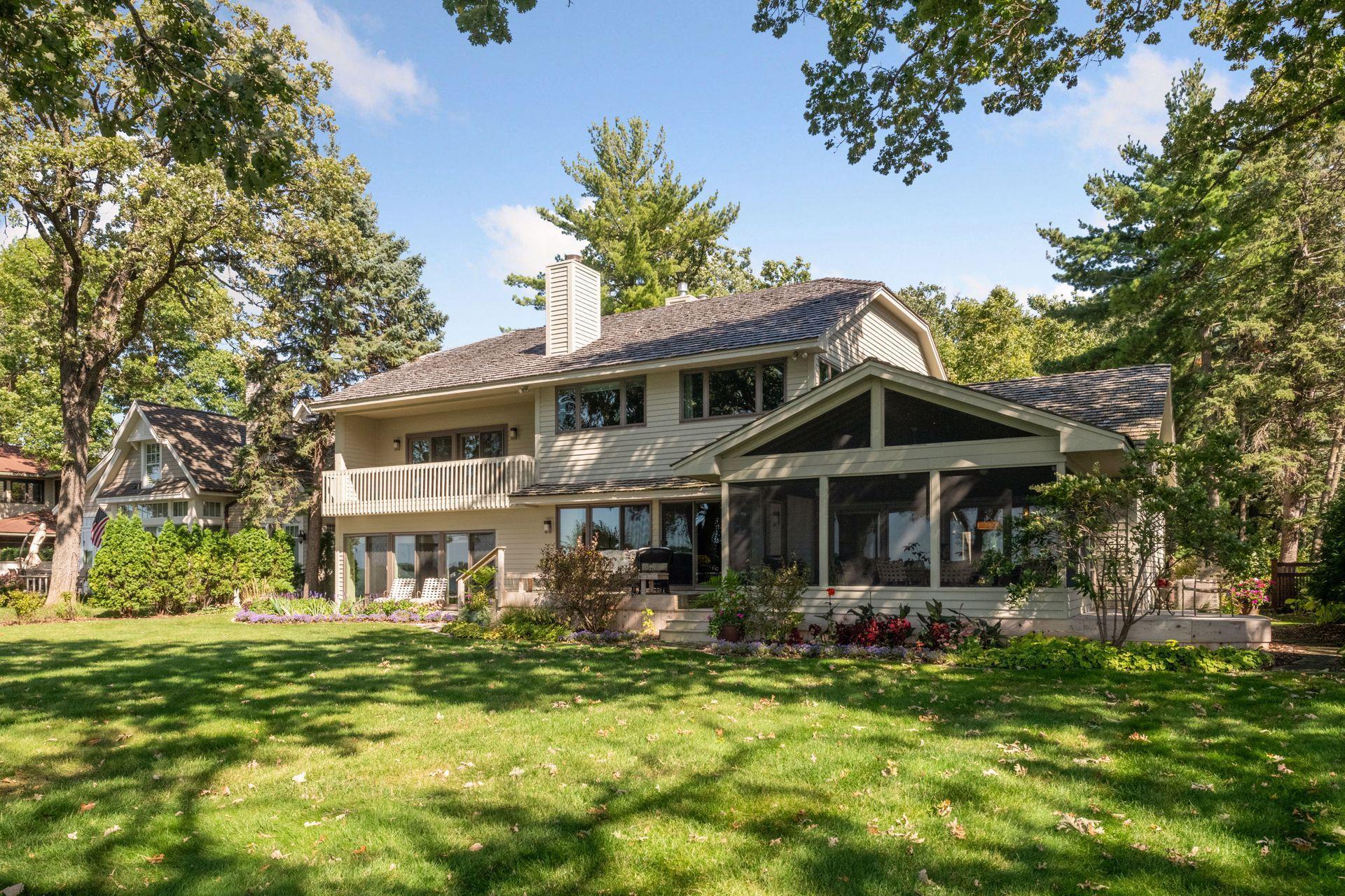 Back of the home from the lake.