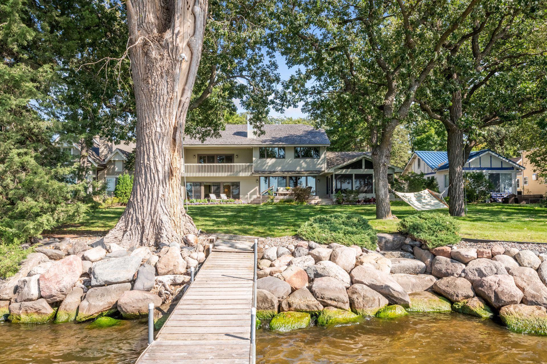 View of the home from the lake.