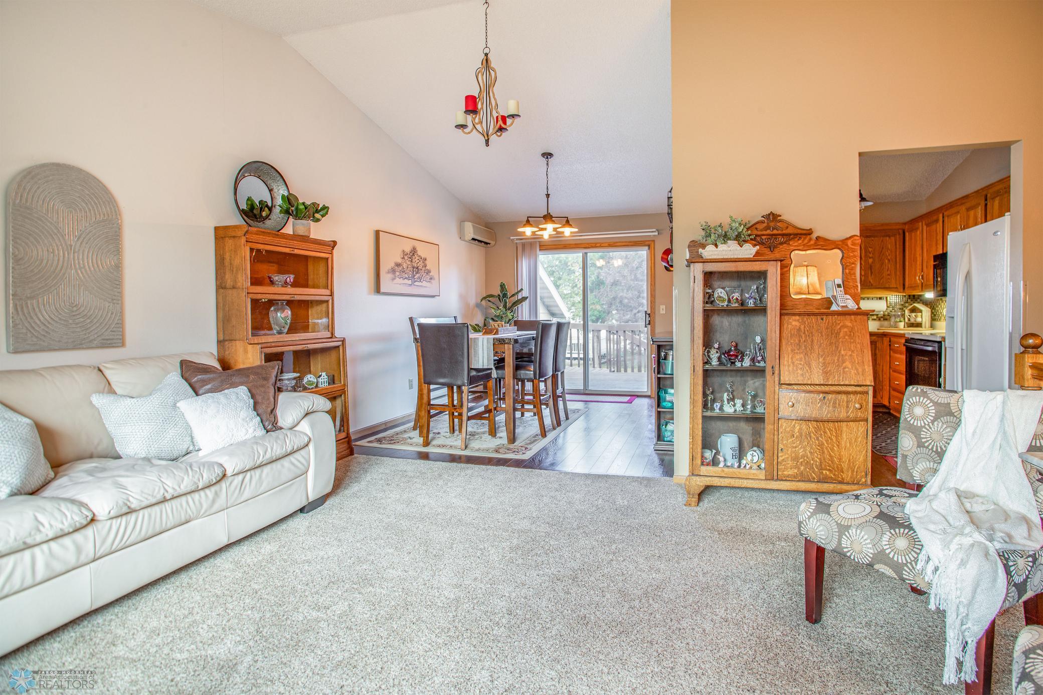 Living room into dining room