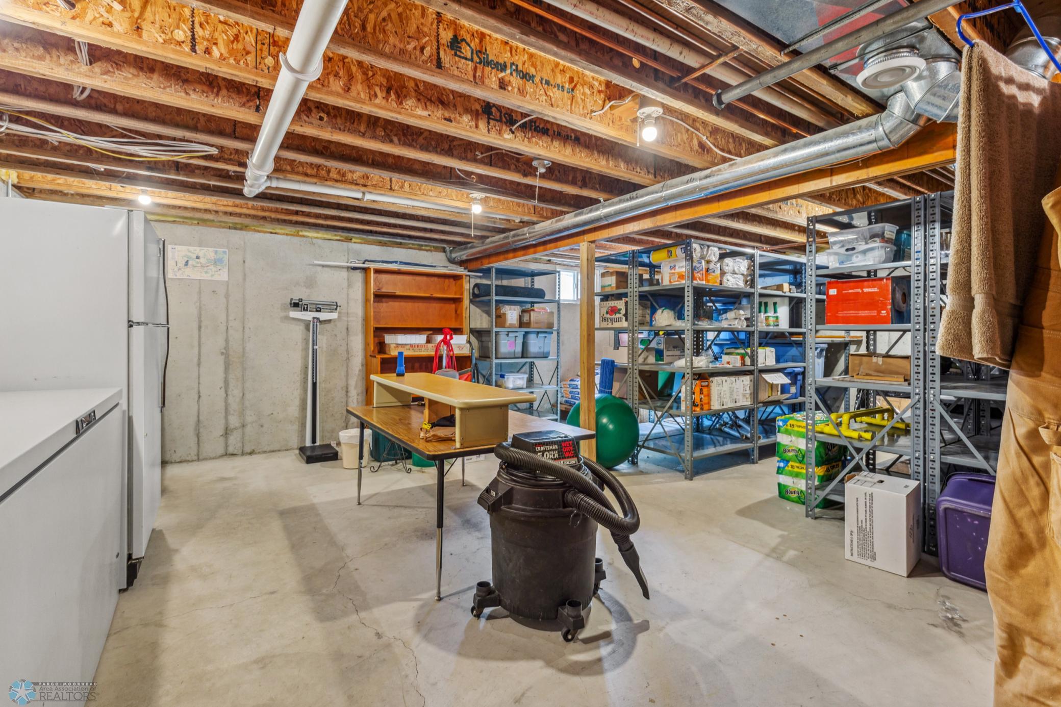 Lower Level Unfinished Storage