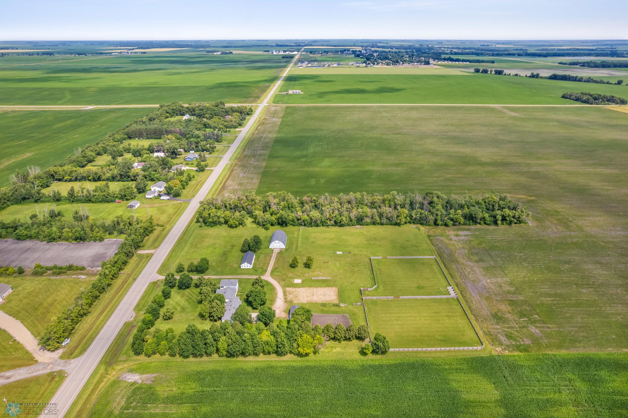 Aerial View of Farm