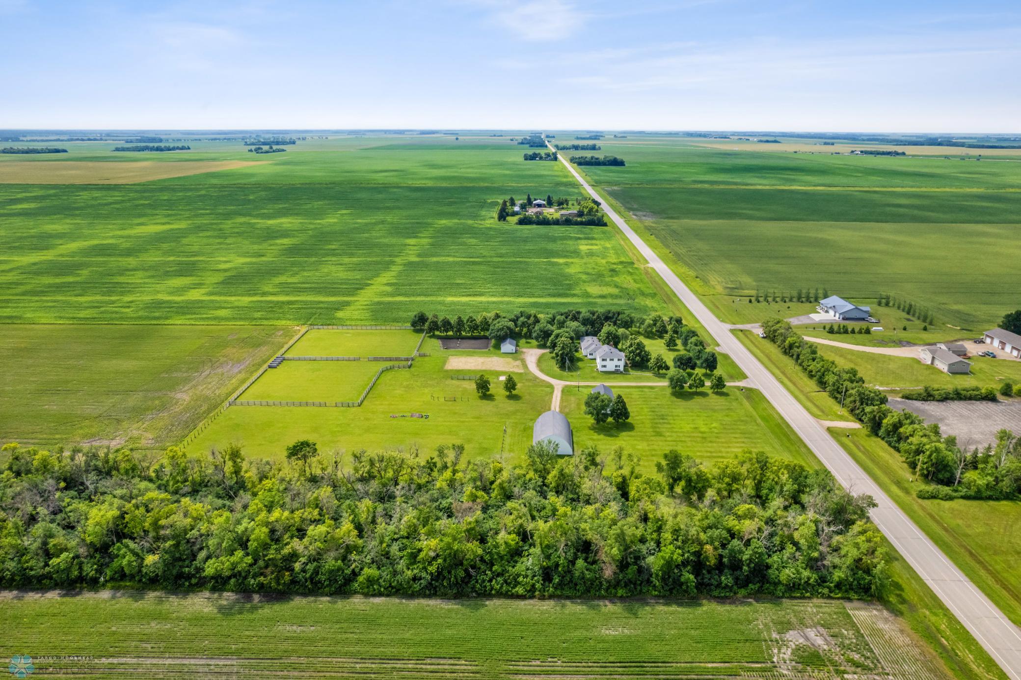 Aerial View of Farm