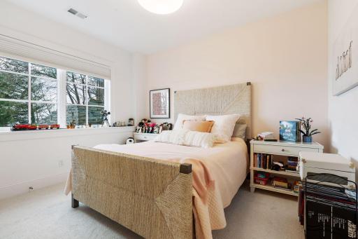 Lower level lakeside bedroom