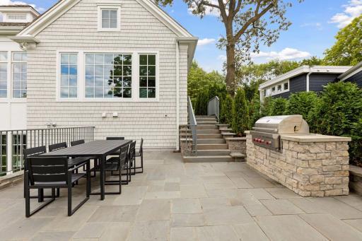 Outdoor grill and eating area