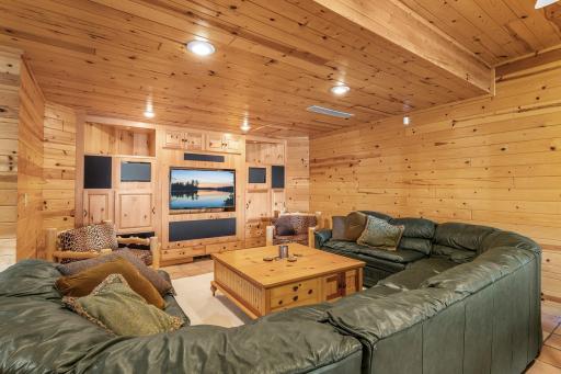 Lower Level Family Room with Media Center
