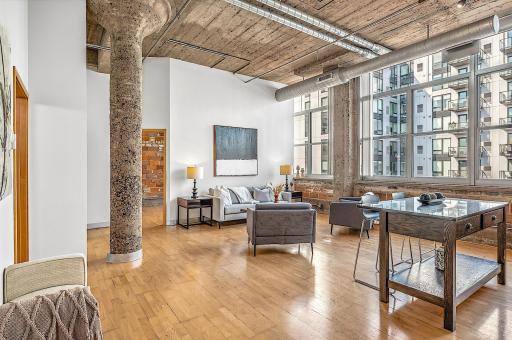 The large open living space is perfect for entertaining.