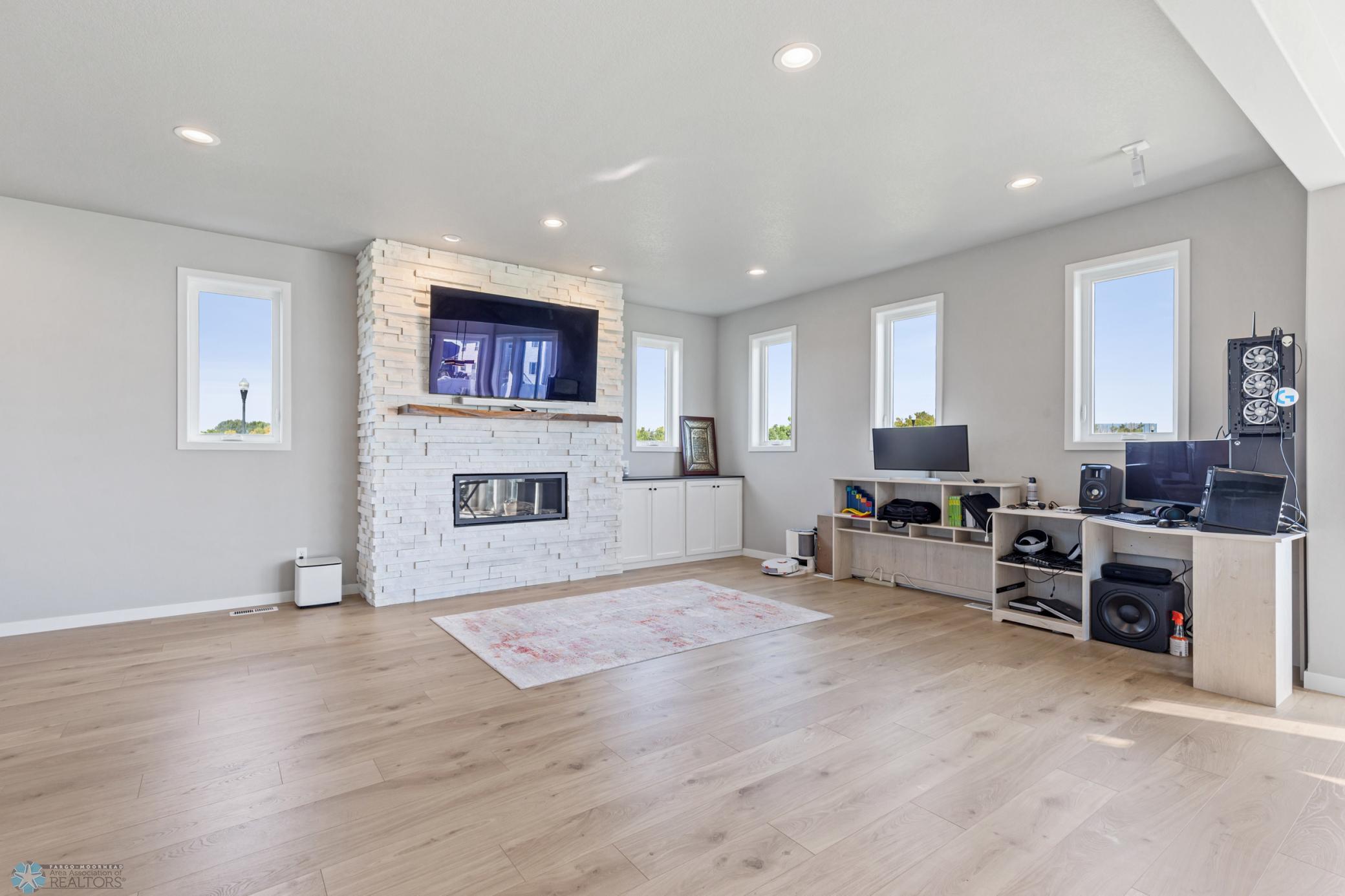 Stone Surround Gas Fireplace