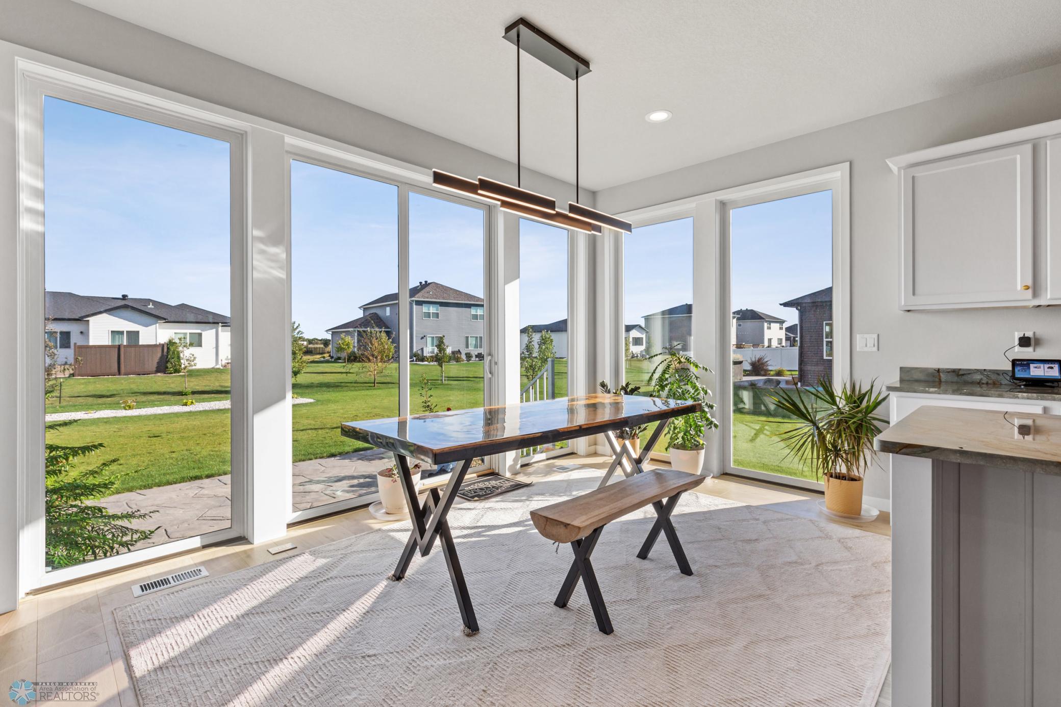 Dining Room with Added Large Windows