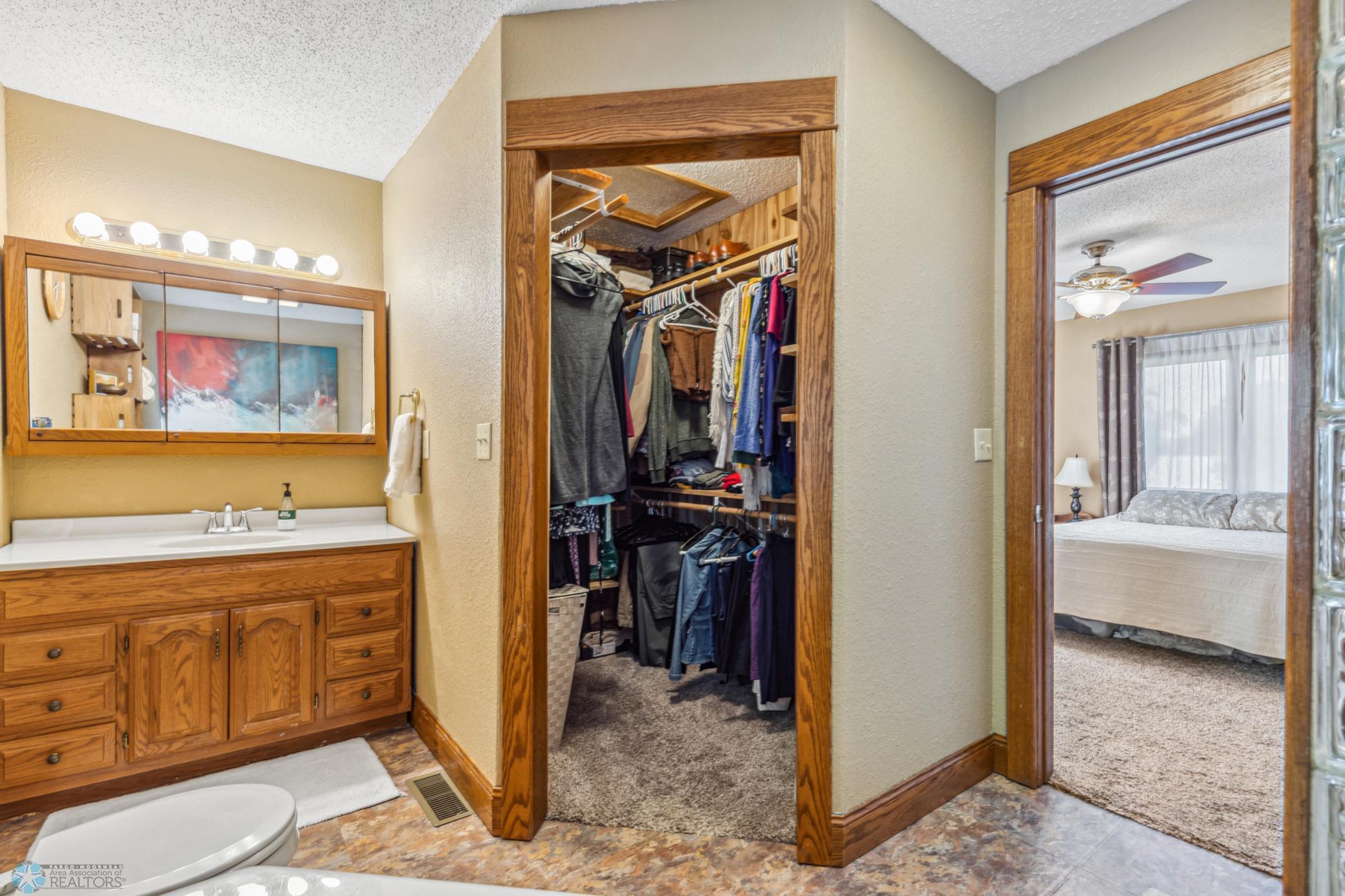 Master bathroom/closet