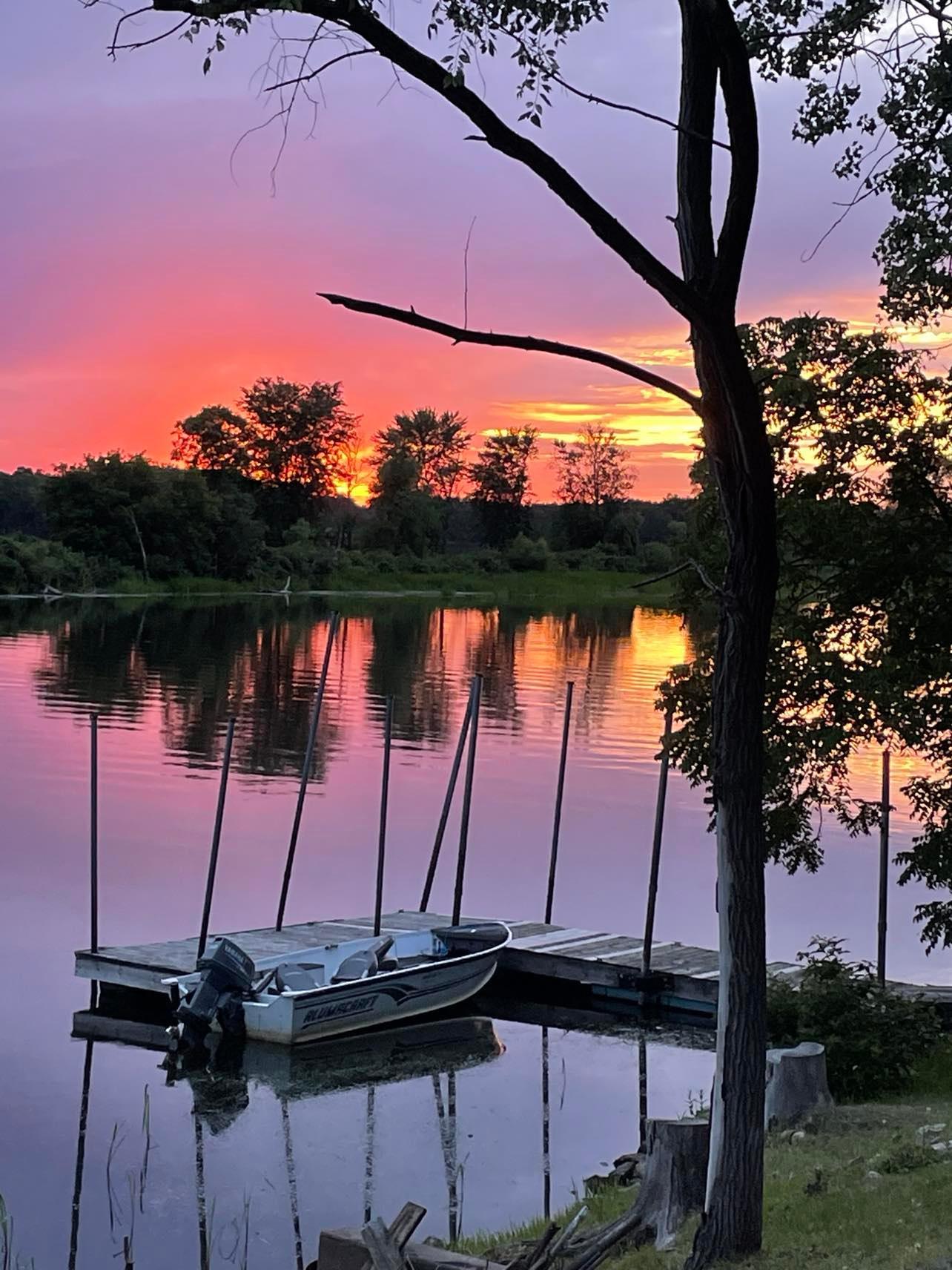 Sunset boat