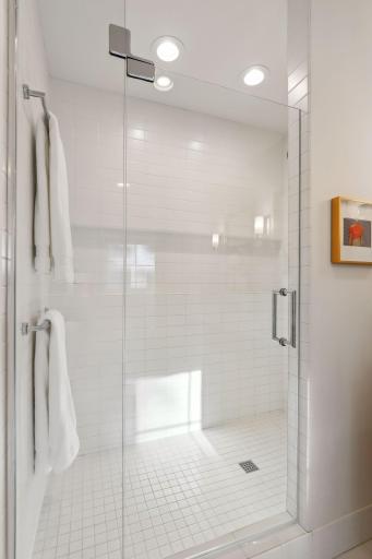 Private primary bath with walk-in shower.