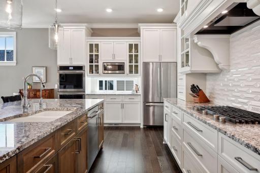 Well equipped kitchen with double oven, 5 burner gas cooktop, RO water system to sink and fridge, soft close drawers and newly installed pullout drawers in every cabinet.