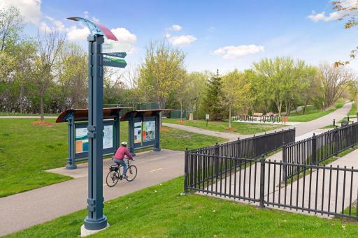 The LRT trail runs through Victoria and winds around the lake and into Excelsior