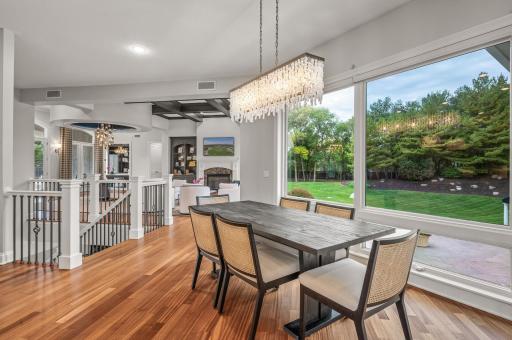 Adjacent dining room that complements the space perfectly.