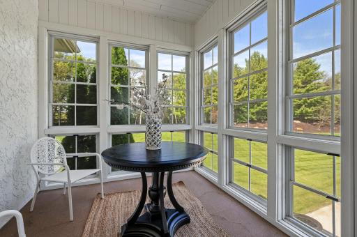Incredible views from the enclosed private balcony off the primary suite.