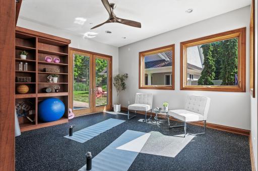 Another view of the lower level work out room.