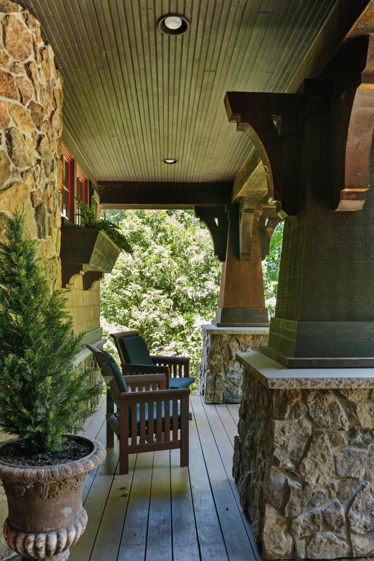 An inviting front porch where you can relax and greet guests.
