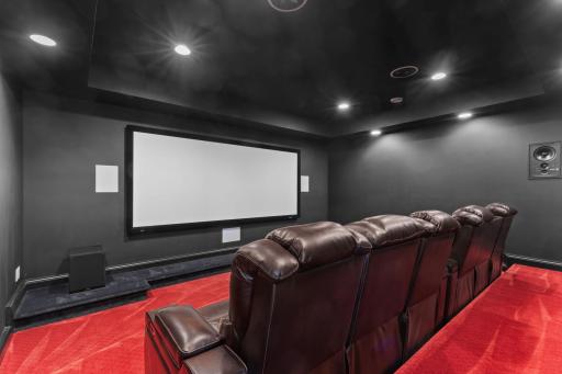 Enjoy movie nights & game days in the theater room!