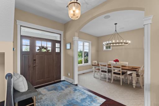 Foyer with the formal dining room off the the left