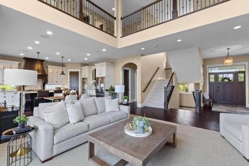 The open concept main level offers the perfect space to relax or entertain