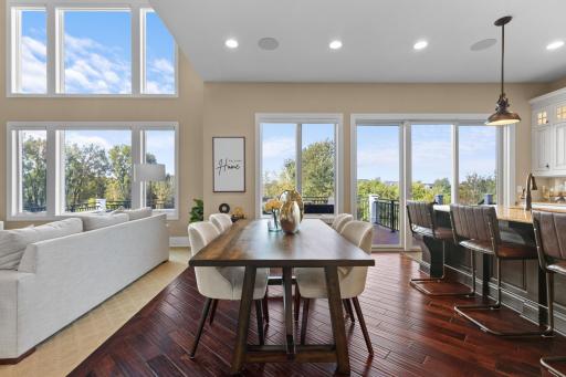 Beautiful hardwood floors add a touch of elegance throughout the main level