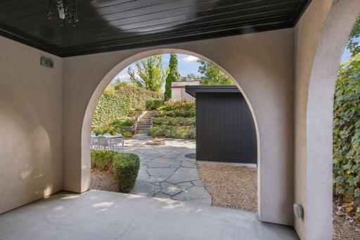 Covered patio that is ready for heated floor if you choose or can be also screened in.