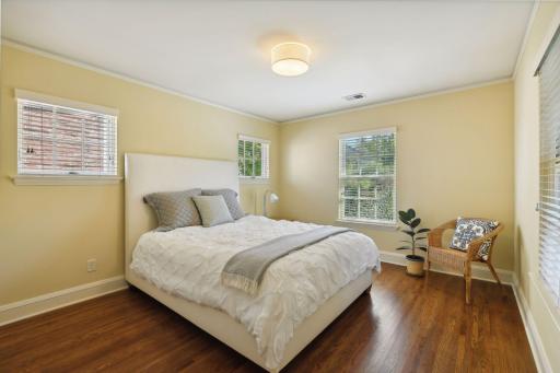 1 of 3 bedrooms on 2nd floor. Oak hardwood floors throughout this level
