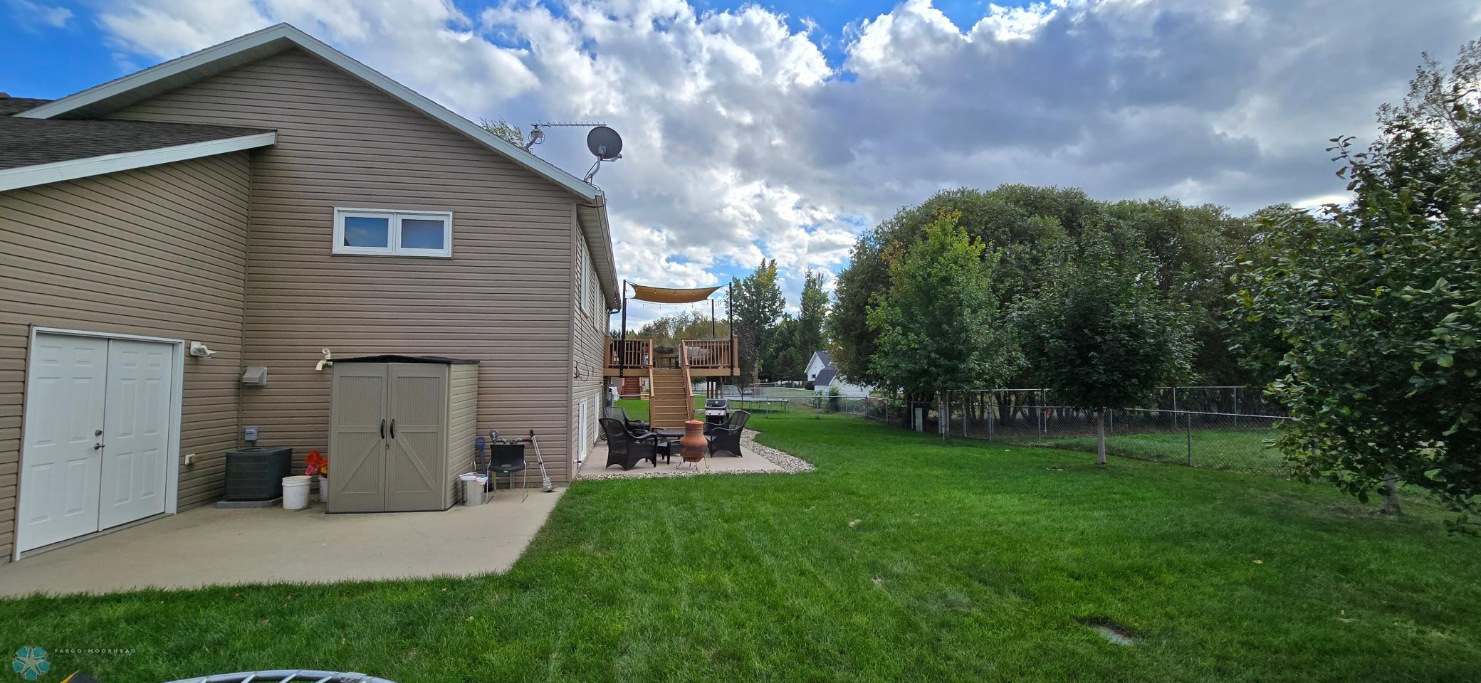 Back Garage Patio and Storage Locker