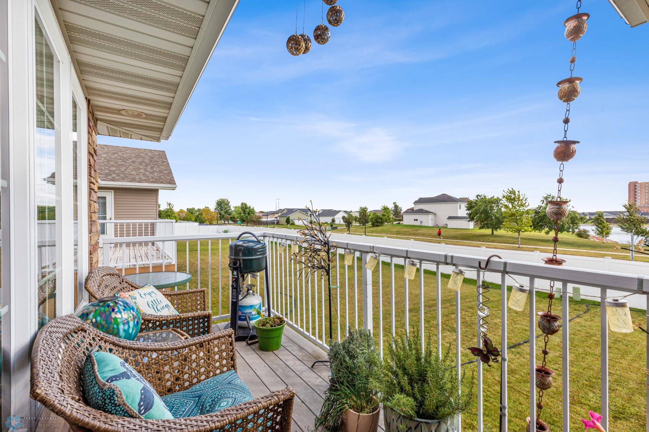 Deck with Pond Views
