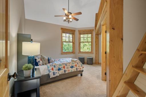 View of bedroom #3 - includes a private loft for a cozy escape or play area.